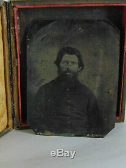 Civil War Tintype Photo Photograph Confederate Soldier In Case