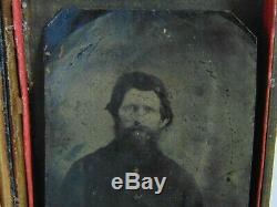 Civil War Tintype Photo Photograph Confederate Soldier In Case