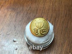 Civil War Topographical Engineers Old English TE with Shield Coat Button