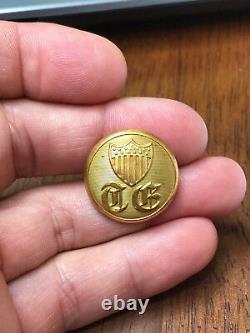 Civil War Topographical Engineers Old English TE with Shield Coat Button