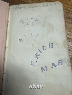 Civil War US 65th New York Infantry High Grade Leather Pocket Bible Identified