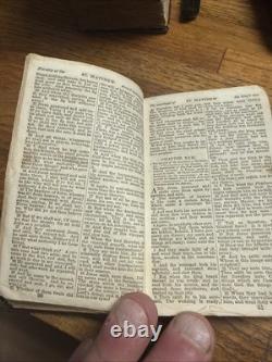 Civil War US 65th New York Infantry High Grade Leather Pocket Bible Identified