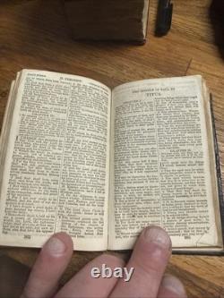 Civil War US 65th New York Infantry High Grade Leather Pocket Bible Identified
