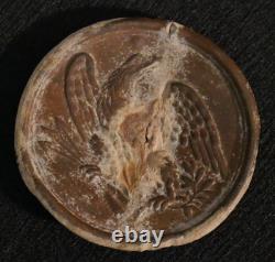 Civil War US Army Union Enlisted Cartridge Box Chest Plate Battle Damaged, Dug