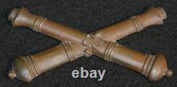 Civil War US Federal Army M1858 Artillery Hat & Forge Cap Branch Insignia Badge