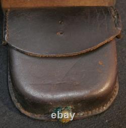 Civil War US Federal Union Army Cartridge Belt Cap Box Leather Field Issued Cond
