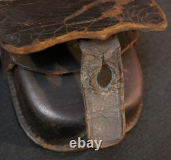 Civil War US Federal Union Army Cartridge Belt Cap Box Leather Field Issued Cond