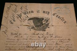 Civil War US Union Discharge 28th & 147th Regt. Pennsylvania Infantry Gettysburg