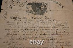 Civil War US Union Discharge 28th & 147th Regt. Pennsylvania Infantry Gettysburg