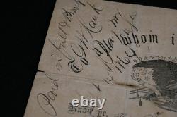 Civil War US Union Discharge 28th & 147th Regt. Pennsylvania Infantry Gettysburg