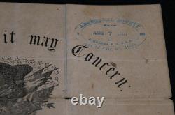 Civil War US Union Discharge 28th & 147th Regt. Pennsylvania Infantry Gettysburg