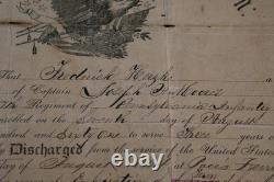 Civil War US Union Discharge 28th & 147th Regt. Pennsylvania Infantry Gettysburg