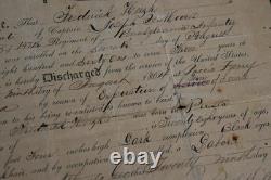 Civil War US Union Discharge 28th & 147th Regt. Pennsylvania Infantry Gettysburg