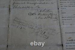 Civil War US Union Discharge 28th & 147th Regt. Pennsylvania Infantry Gettysburg