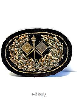 Civil War U. S. Signal Corp Officer Hat Insignia with Bullion Embroidered RARE
