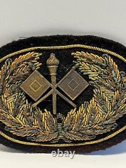 Civil War U. S. Signal Corp Officer Hat Insignia with Bullion Embroidered RARE