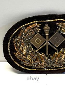 Civil War U. S. Signal Corp Officer Hat Insignia with Bullion Embroidered RARE