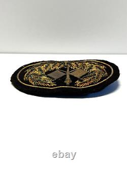 Civil War U. S. Signal Corp Officer Hat Insignia with Bullion Embroidered RARE
