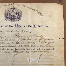 Civil War Union Soldier Enlistment Records 1891 State of New York April 23 1861