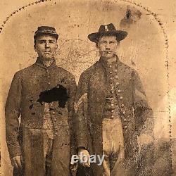 Civil War Union Soldiers 1/8th Plate Tintype Corporal Private Fredericksburg VA