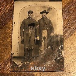 Civil War Union Soldiers 1/8th Plate Tintype Corporal Private Fredericksburg VA