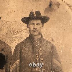 Civil War Union Soldiers 1/8th Plate Tintype Corporal Private Fredericksburg VA