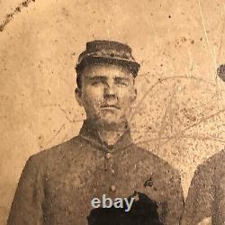 Civil War Union Soldiers 1/8th Plate Tintype Corporal Private Fredericksburg VA