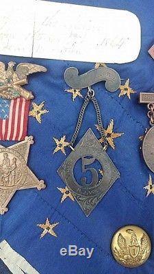 Civil War Valor Hooker Medal grouping 5th NJ Vol Co H John M Sutton Gettysburg
