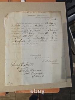 Civil War Widow Payment Letter 1864