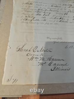 Civil War Widow Payment Letter 1864