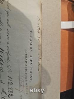 Civil War Widow Payment Letter 1864