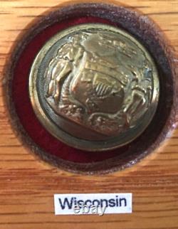 Civil War Wisconsin Coat Button
