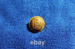 Civil War Wisconsin State Button Scovill Waterbury Shank Back Metal Dome Style