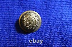Civil War Wisconsin State Button Scovill Waterbury Shank Back Metal Dome Style