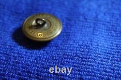 Civil War Wisconsin State Button Scovill Waterbury Shank Back Metal Dome Style