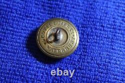 Civil War Wisconsin State Button Scovill Waterbury Shank Back Metal Dome Style
