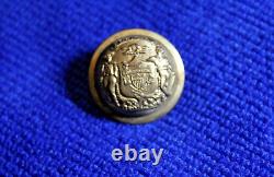 Civil War Wisconsin State Button Scovill Waterbury Shank Back Metal Dome Style