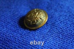 Civil War Wisconsin State Button Scovill Waterbury Shank Back Metal Dome Style