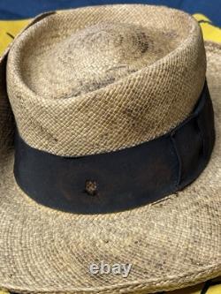 Civil War Yankee US Officer Hardee Straw Slouch Hat Cap Or Kepi 100% Authentic