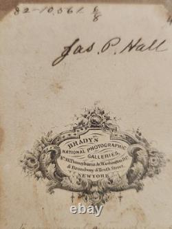 Civil War cavalryman James Hall 10th NY Cav. From Buffalo, Brady NYC signed/ink