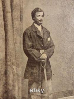 Civil War cavalryman James Hall 10th NY Cav. From Buffalo, Brady NYC signed/ink