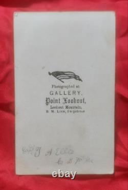 Civil War cdv Captain J. A. Ellis Company B Indiana Lookout Mountain Tn