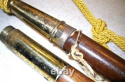 Civil War era Company 2-piece Flagpole w Brass Spade Topper complete pointed