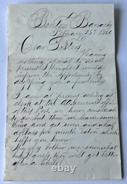 Civil War letter from Benton barracks February 28 1864 Charles Goodale To Sister