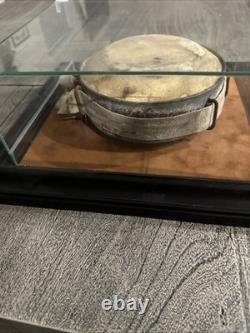 Civil War original Soldier's Bullseye Canteen 1860's Framed