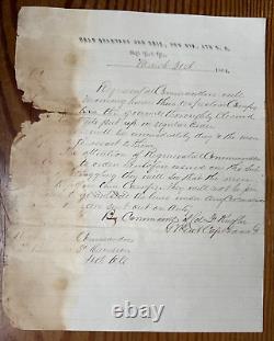 Civil War regimental orders, March 31 1864, Jewish Col. Knefler, Indiana