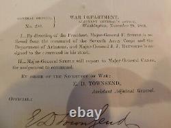 Civil-war Gen Townsend General Order Dept Arkansas Relieving Gen Steele #19