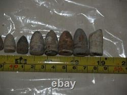 Civil war bullets Lot of 8 Gettysburg Relics Found on the field 1975