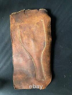 Civil war gun holster antique brown leather (durable)
