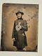 Civil war officer soldier tin type